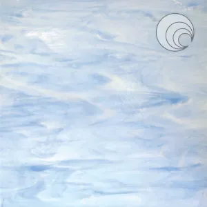 SF60381- 96 Sky Blue / White / Clear 8 x 12 Stained Glass Sheet