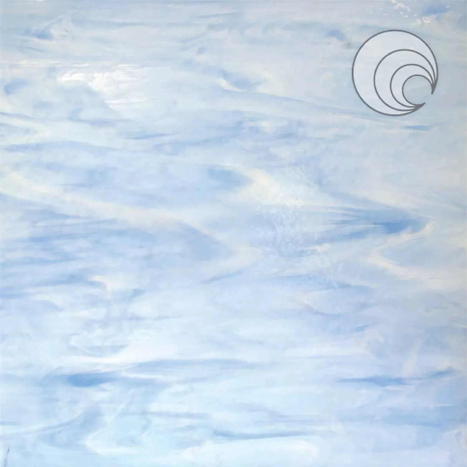 SF60381- 96 Sky Blue / White / Clear 8 x 12 Stained Glass Sheet