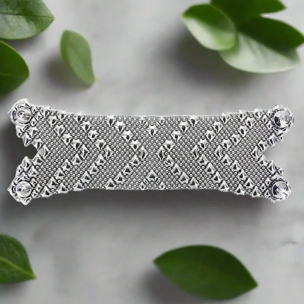 SG LIQUID METAL B105-AS ANTIQUE SILVER BRACELET BY SERGIO GUTIERREZ 7"