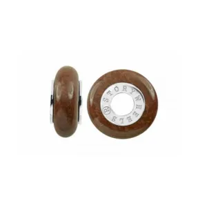 Silver & Jasper Wheel Charm S377CIN