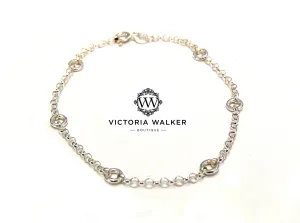 Silver belcher chain bracelet