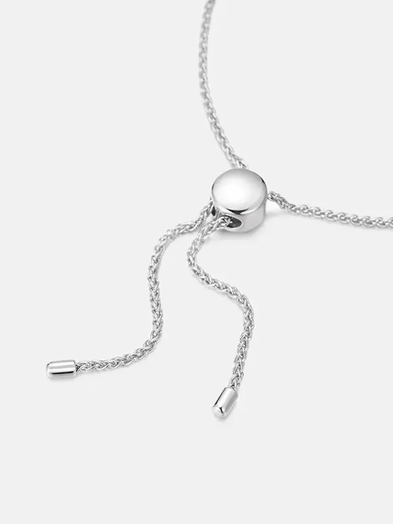 Silver Dice Engravable Friendship Bracelet
