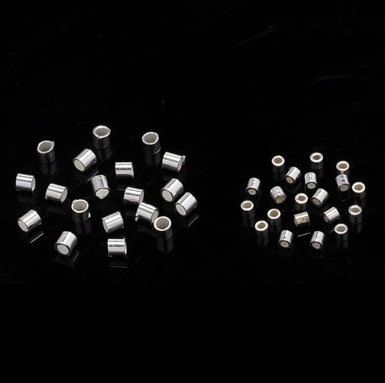 Silver End Cap, Crimp End Caps, Cord End Tips, Chain Clasps, Bracelet Necklace Anklet Charm Gemstone Pearl Wood Pendant Jewelry Making