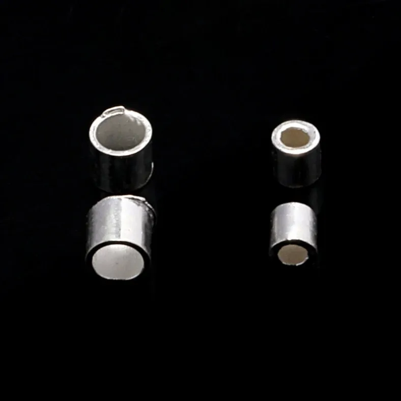 Silver End Cap, Crimp End Caps, Cord End Tips, Chain Clasps, Bracelet Necklace Anklet Charm Gemstone Pearl Wood Pendant Jewelry Making