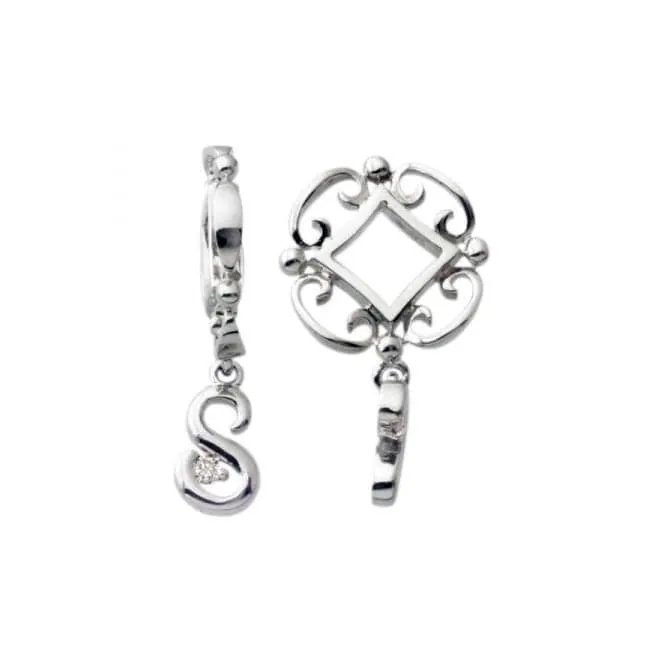 Silver S Initial Dangle Charm S218D