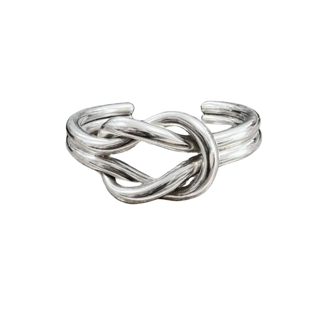 SS Love Knot Cuff Bracelet Taxco Mexico