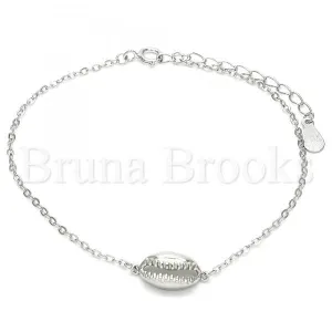 Sterling Silver 03.370.0001.06 Fancy Bracelet, Polished Finish, Rhodium Tone