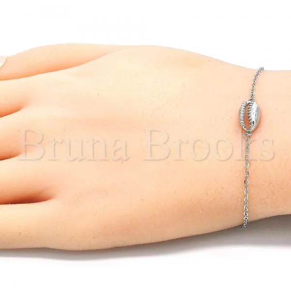 Sterling Silver 03.370.0001.06 Fancy Bracelet, Polished Finish, Rhodium Tone