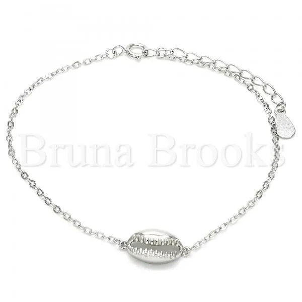 Sterling Silver 03.370.0001.06 Fancy Bracelet, Polished Finish, Rhodium Tone