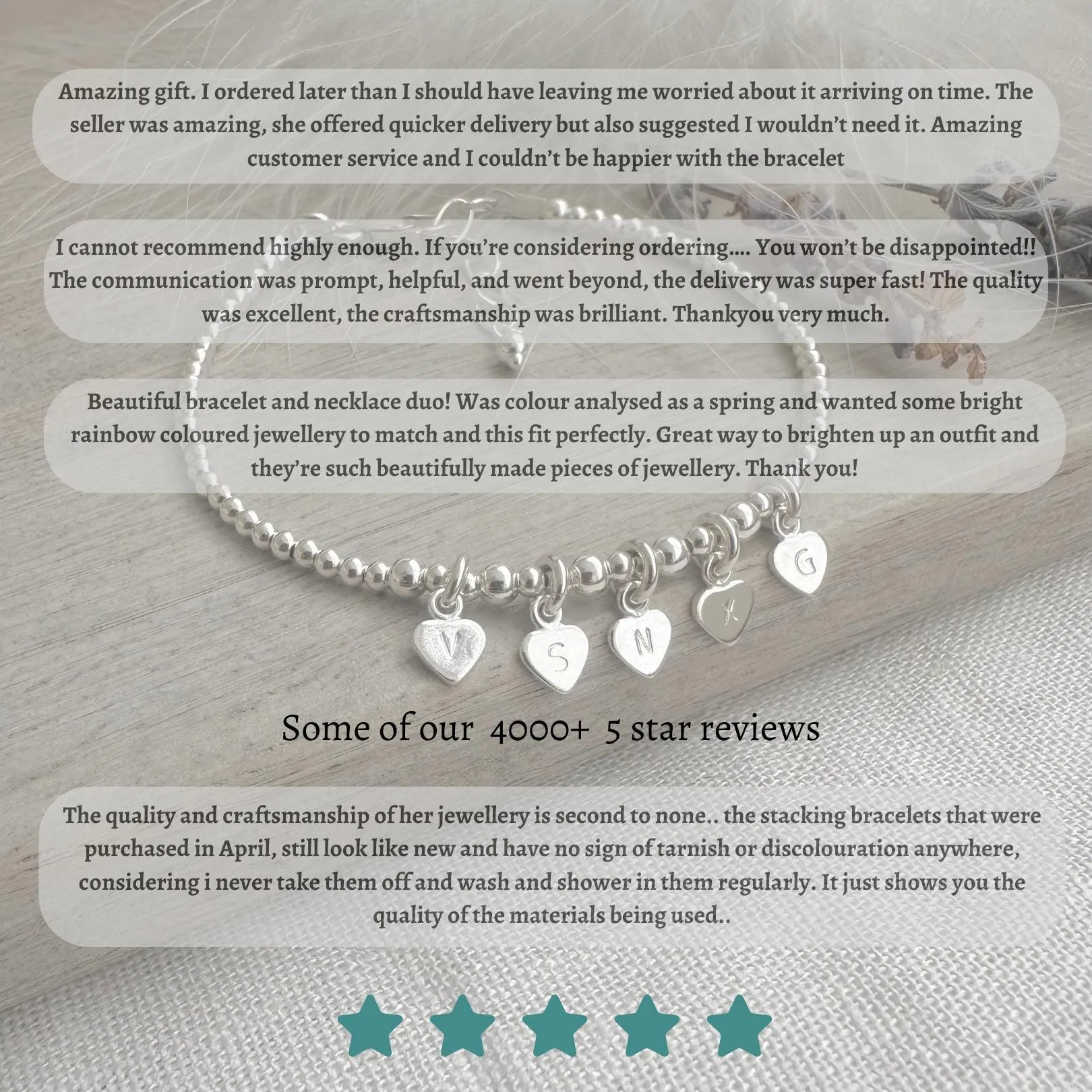 Sterling Silver Birthstone Bracelet with crystal charm, Christmas Gift for women