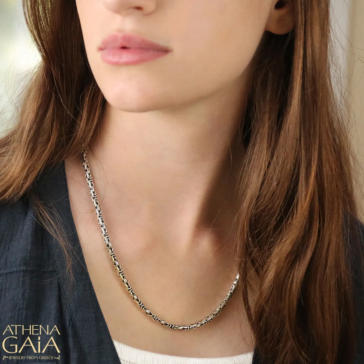Sterling Silver Byzantine Chain