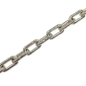 Sterling Silver Floral Link Bracelet