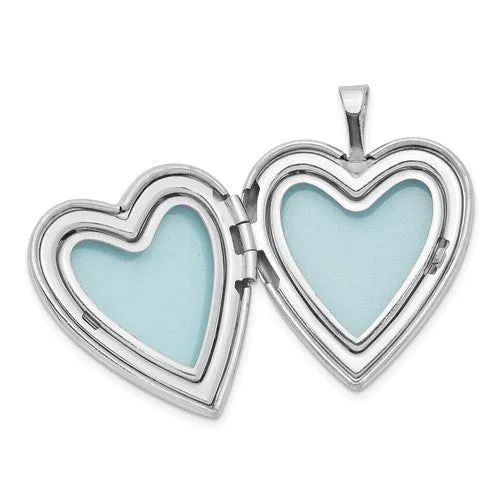 Sterling Silver Mother & Daughter Diamond Locket Set