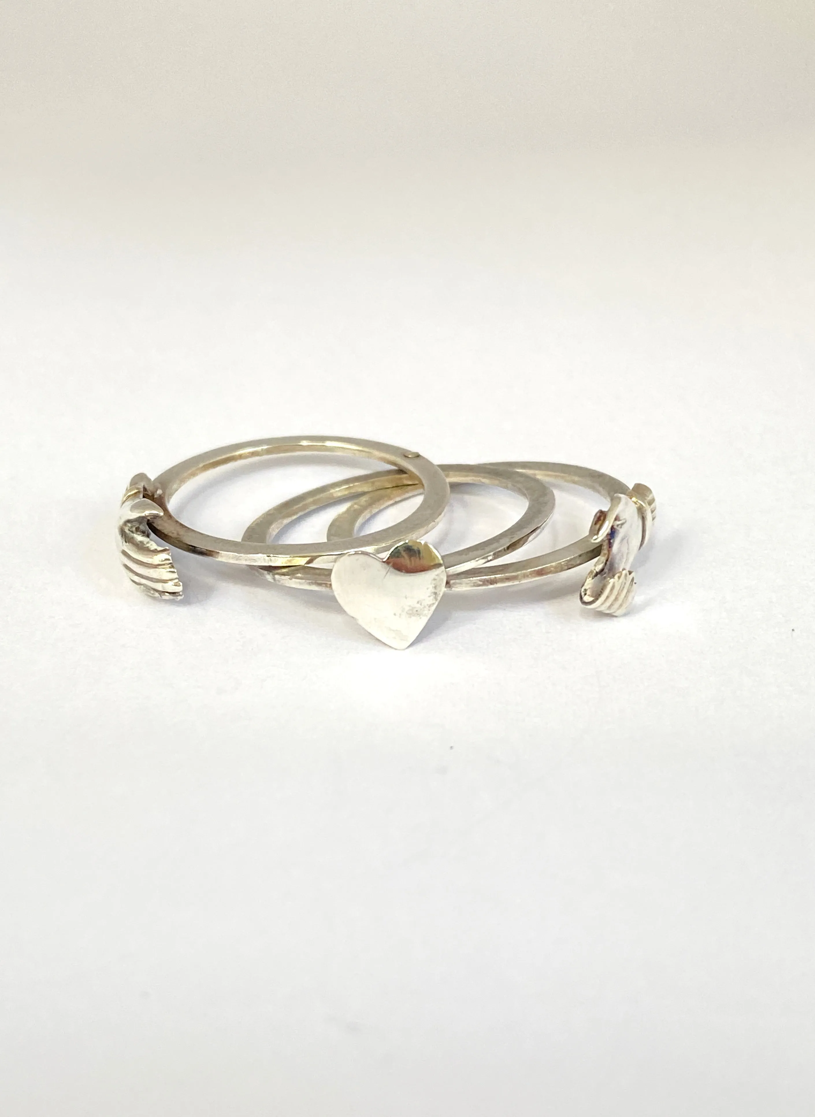 Sterling Silver, Rare Antique, Fede/Gimmel Opening Ring