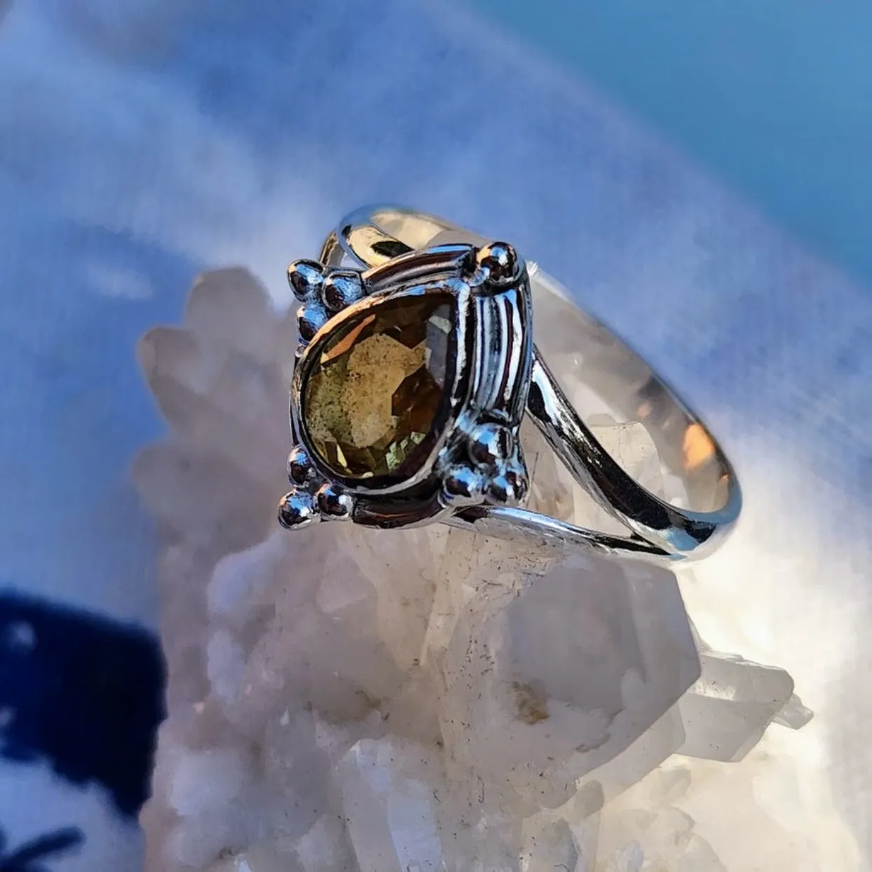 SUNSHINE - CITRINE 925 STERLING SILVER RING