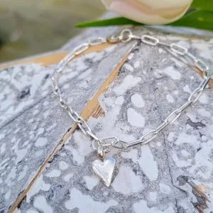 Sweet Heart Long Link Bracelet