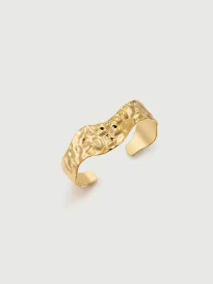 Texture Wave Cuff Bangle