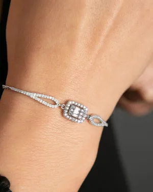 Timeless Solitaire Silver Bracelet