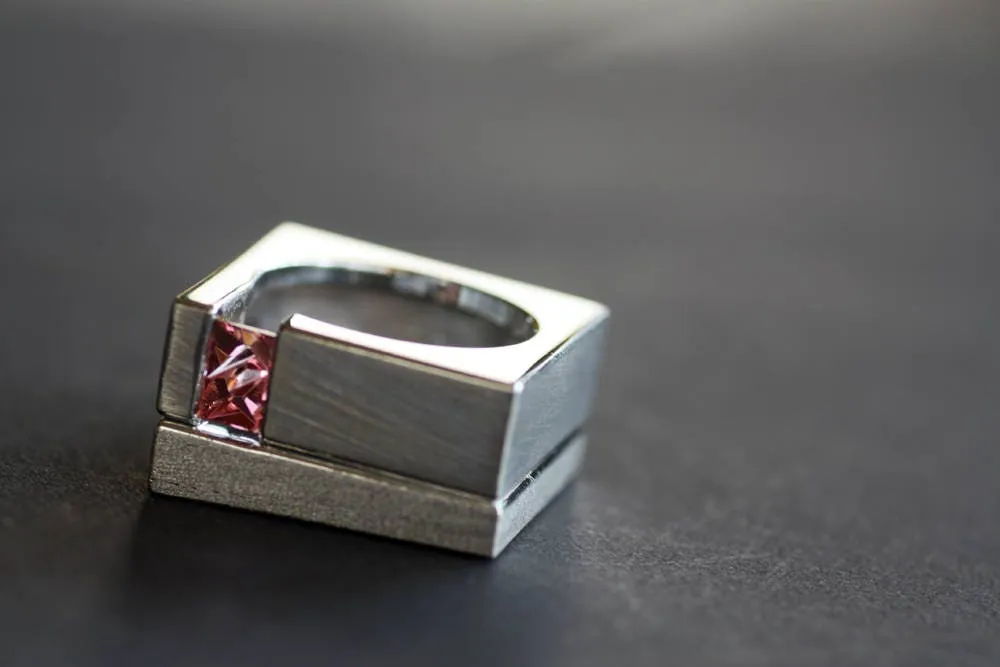 Tourmaline October birthstone Statement ring,Handcrafted gemstone from KREIS JEWELLERY