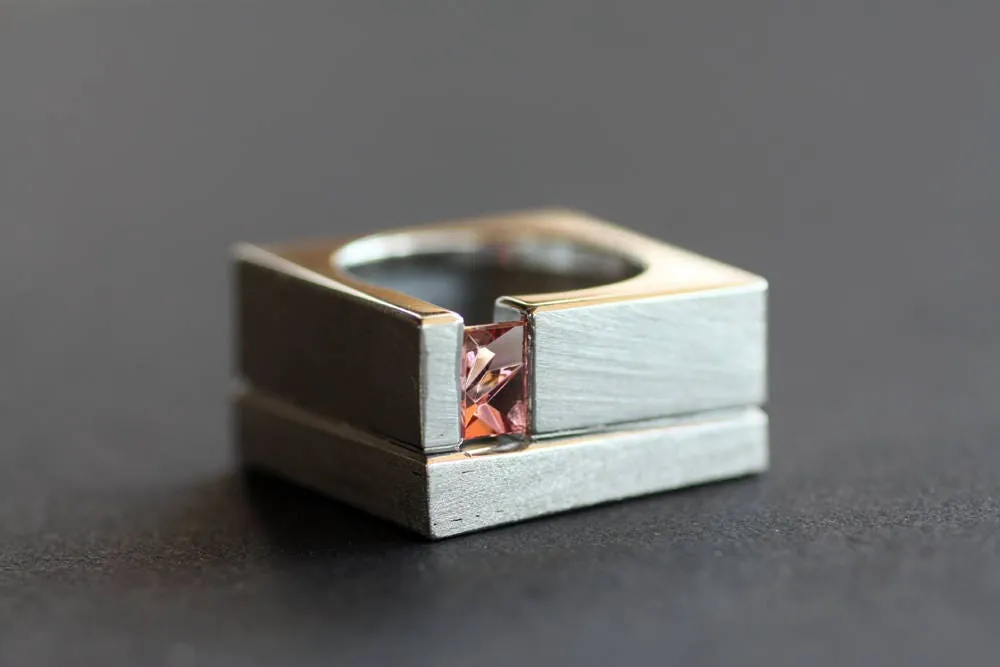 Tourmaline October birthstone Statement ring,Handcrafted gemstone from KREIS JEWELLERY