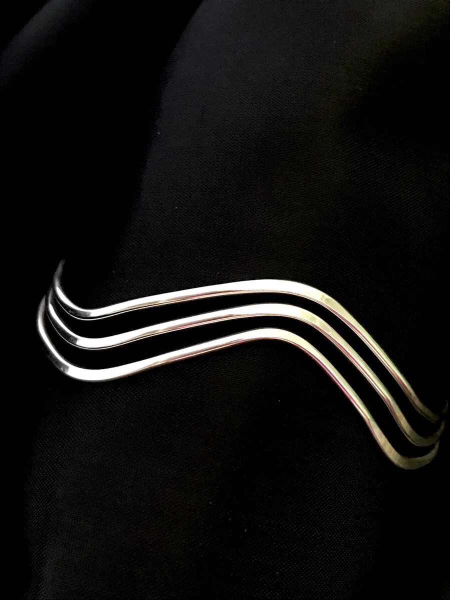 Triple Wave Cuff Bracelet