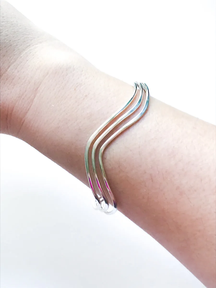 Triple Wave Cuff Bracelet