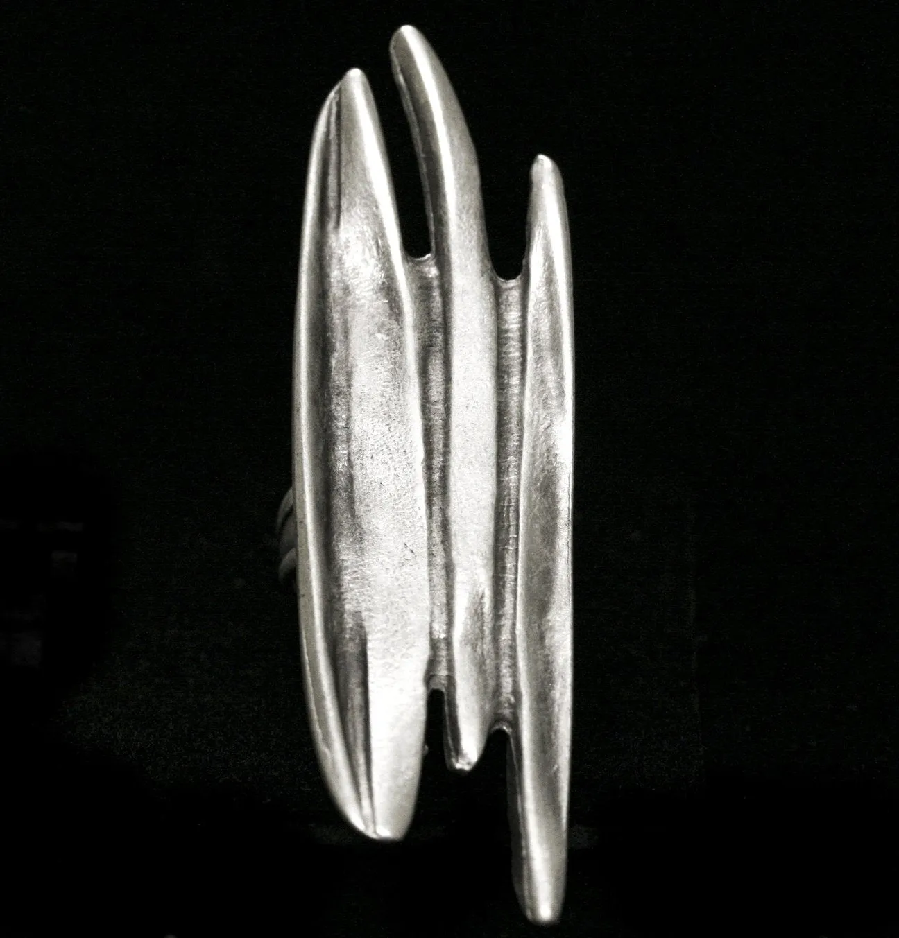 Turkish Spike Pewter Adjustable Cocktail Ring