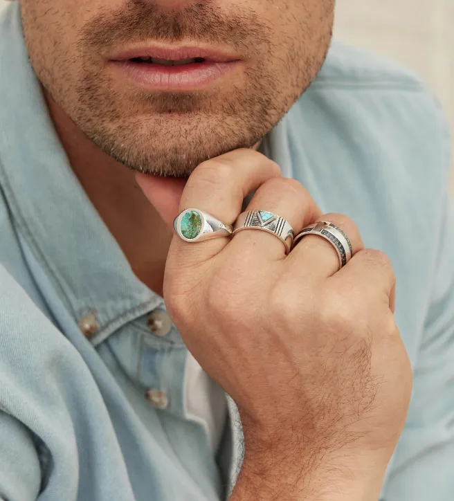 Turquoise Geometric Ring