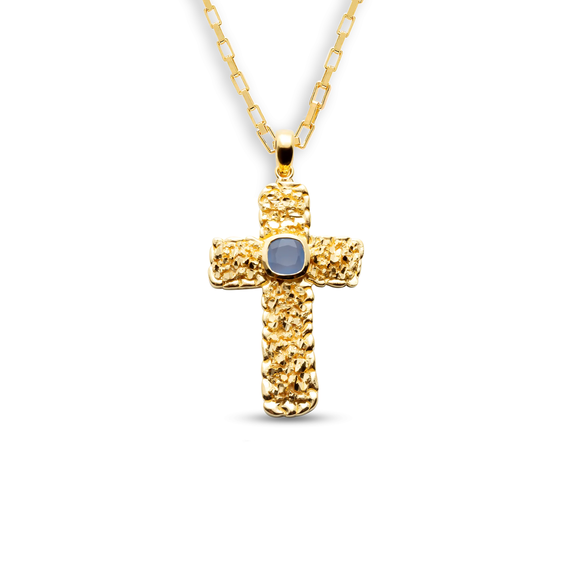 VC050 Lapis Cross Necklace