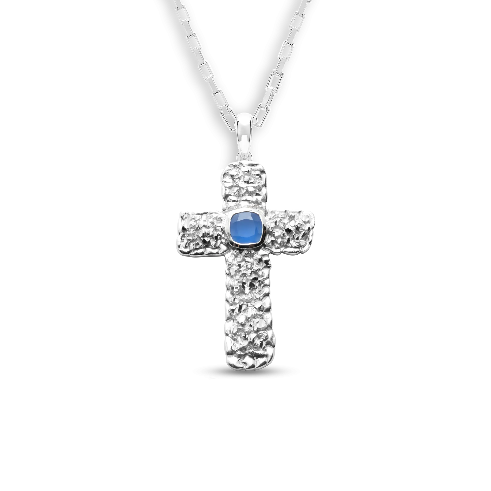 VC050 Lapis Cross Necklace