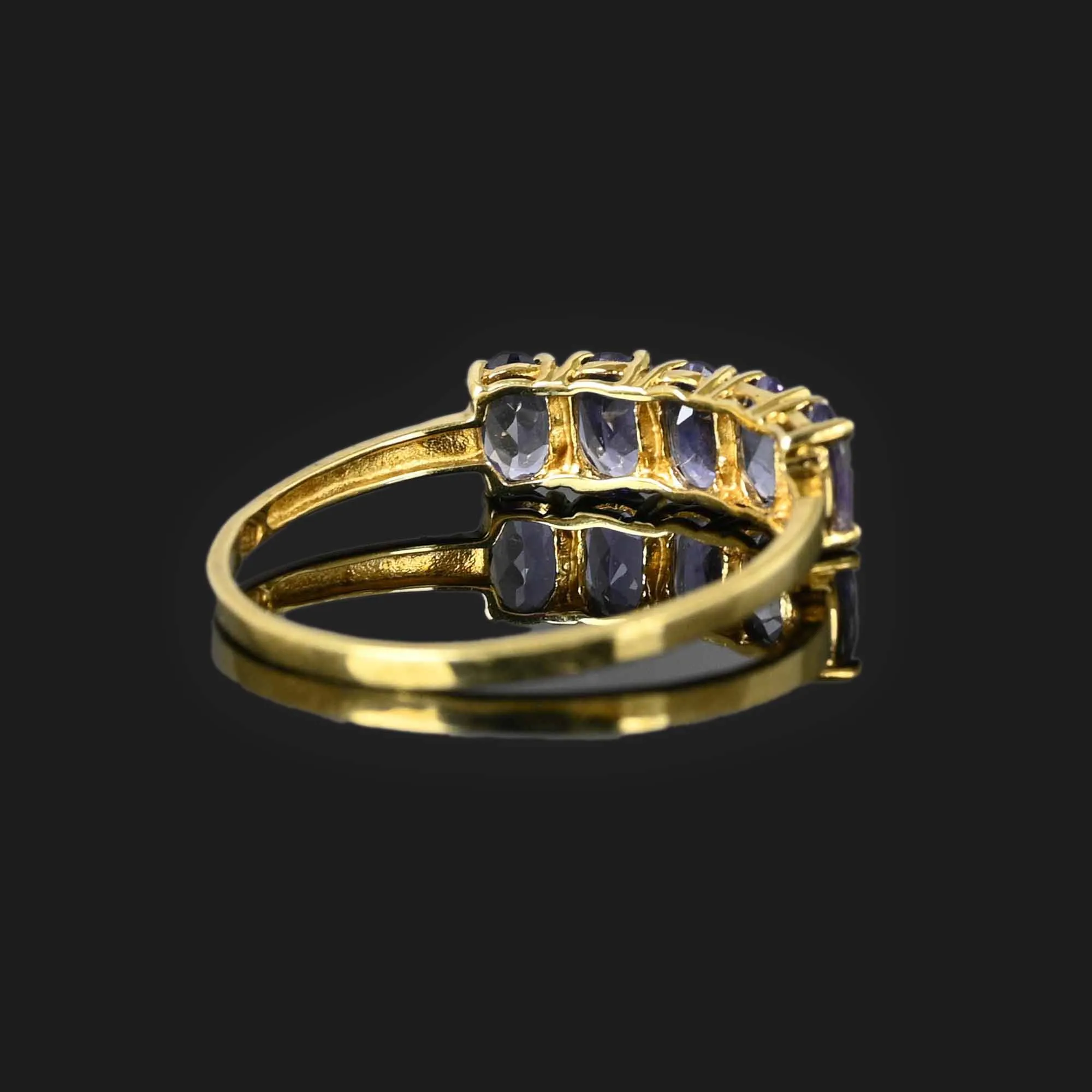 Vintage Five Stone Tanzanite Ring in Gold