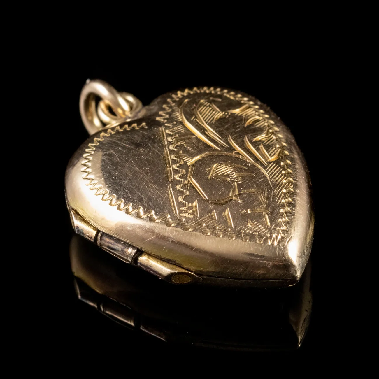 Vintage Heart Locket 9ct Gold