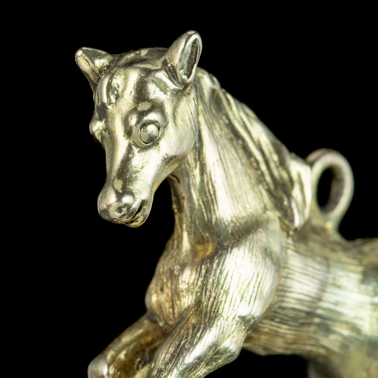 Vintage Prancing Pony Charm Pendant 9ct Gold Georg Jensen Dated 1963