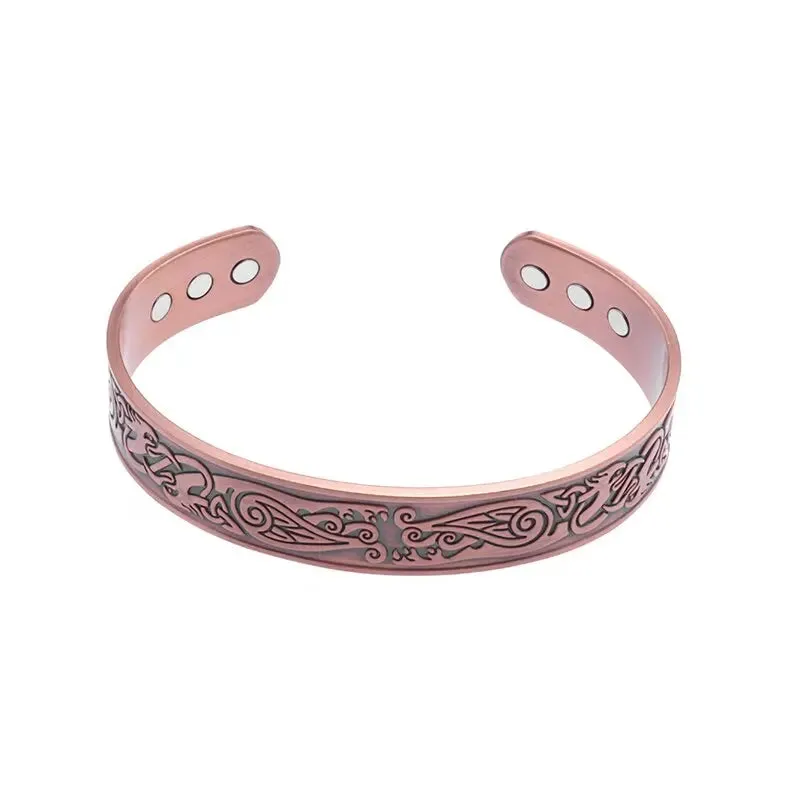 Vinterly Women\\'s Bracelet Energy Copper Magnetic Bracelet Men\'s Unisex Vintage Adjustable Cuff Bracelet Arthritis Jewelry