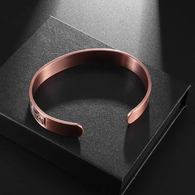 Vinterly Women\\'s Bracelet Energy Copper Magnetic Bracelet Men\'s Unisex Vintage Adjustable Cuff Bracelet Arthritis Jewelry