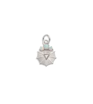Water Miniature Medallion White Gold