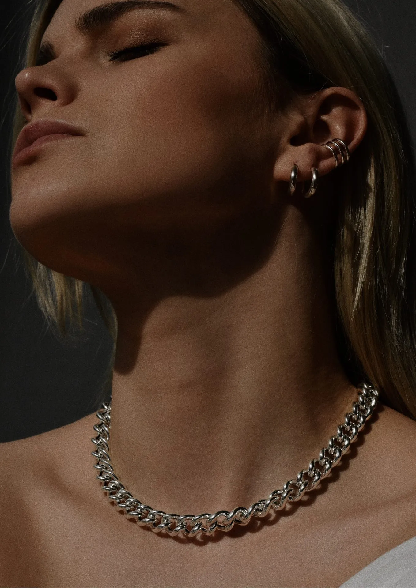 Wave Ear Cuff Silver