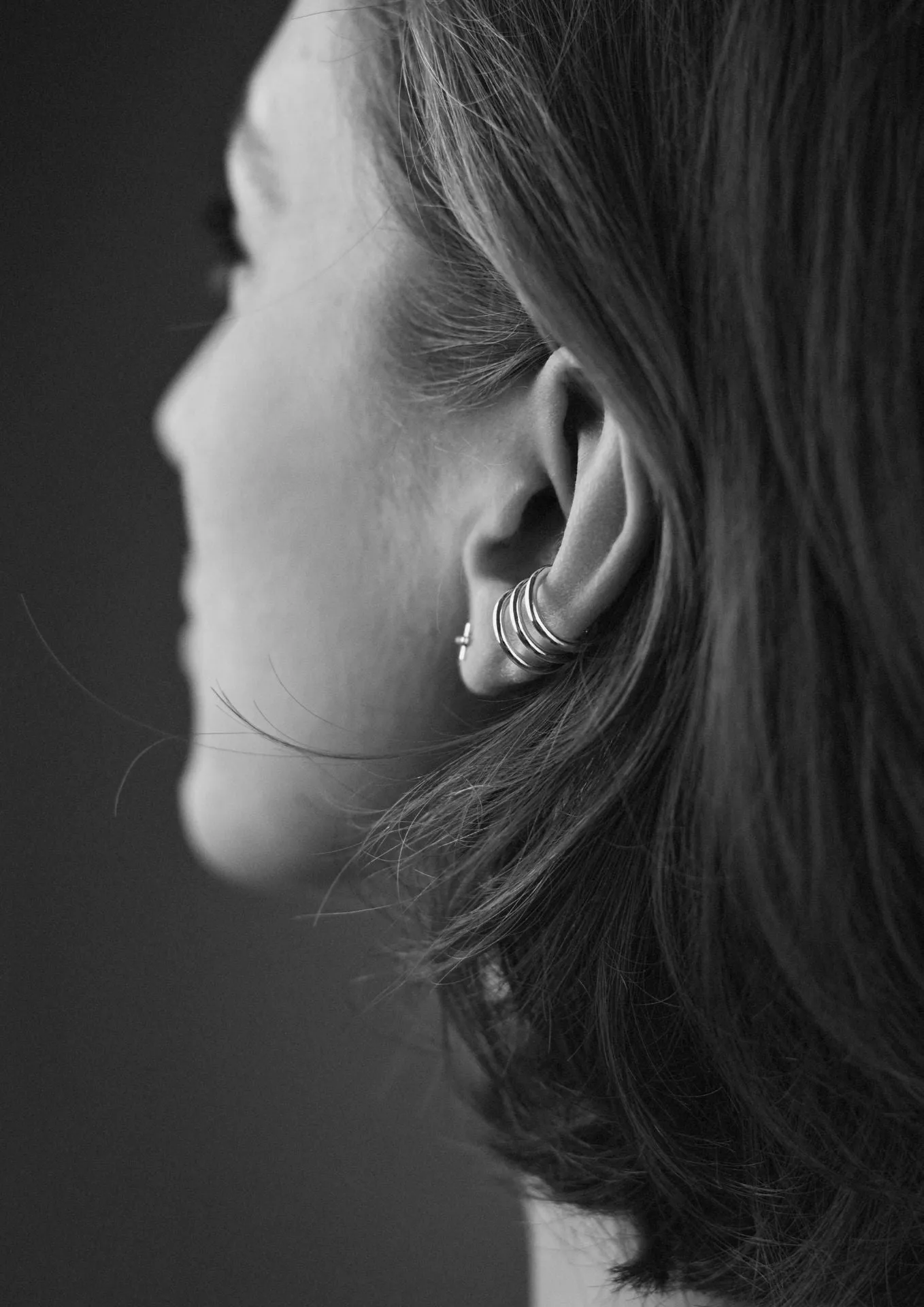 Wave Ear Cuff Silver