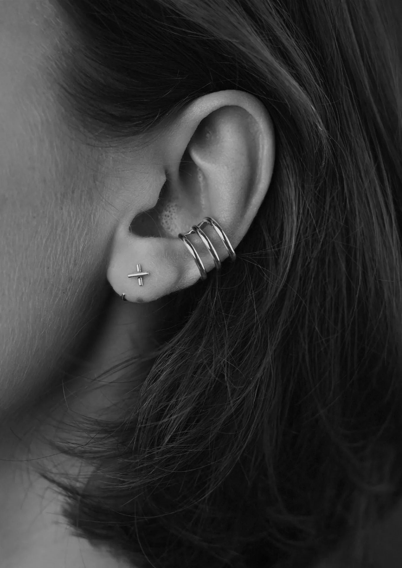 Wave Ear Cuff Silver