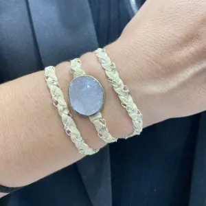 White Cordelia Wrap Bracelet