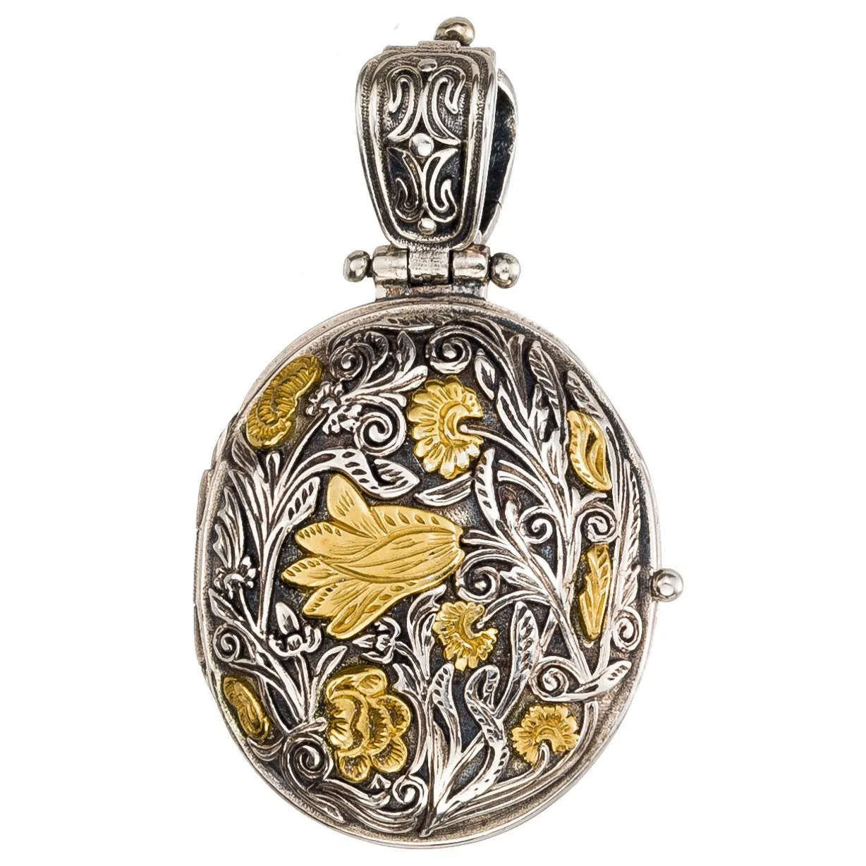 Wild Flower Oval Locket