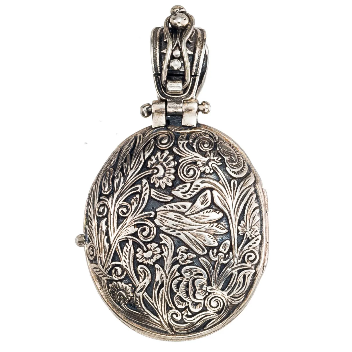 Wild Flower Oval Locket