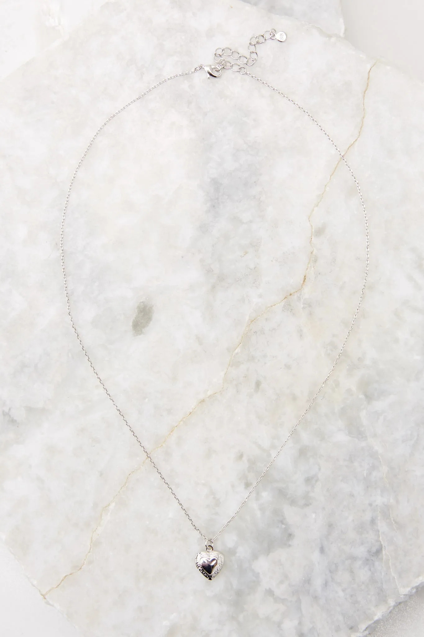 With All My Heart White Gold Necklace