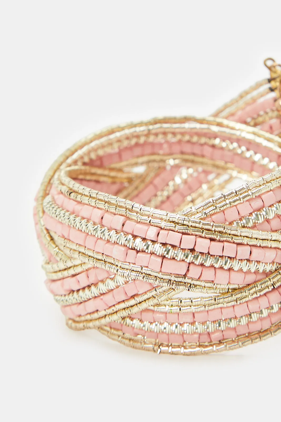 Women Pink Embellished Cuff